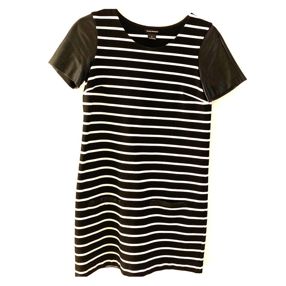 Club Monaco Striped Mini Dress